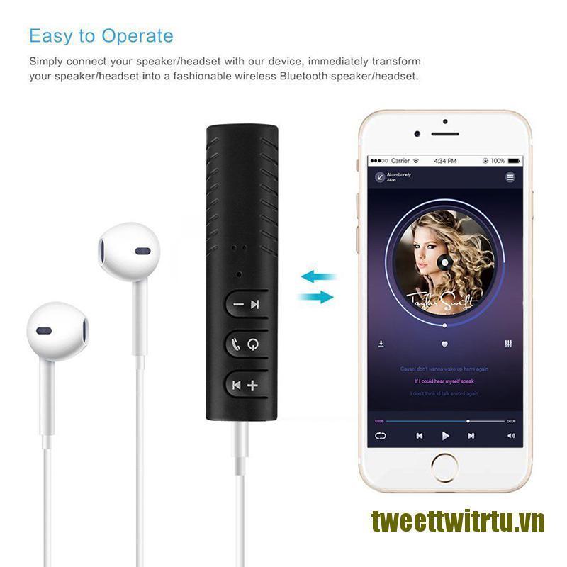 Thiết Bị Nhận Tín Hiệu Âm Thanh Bluetooth Không Dây Mini Giắc Cắm 3.5mm