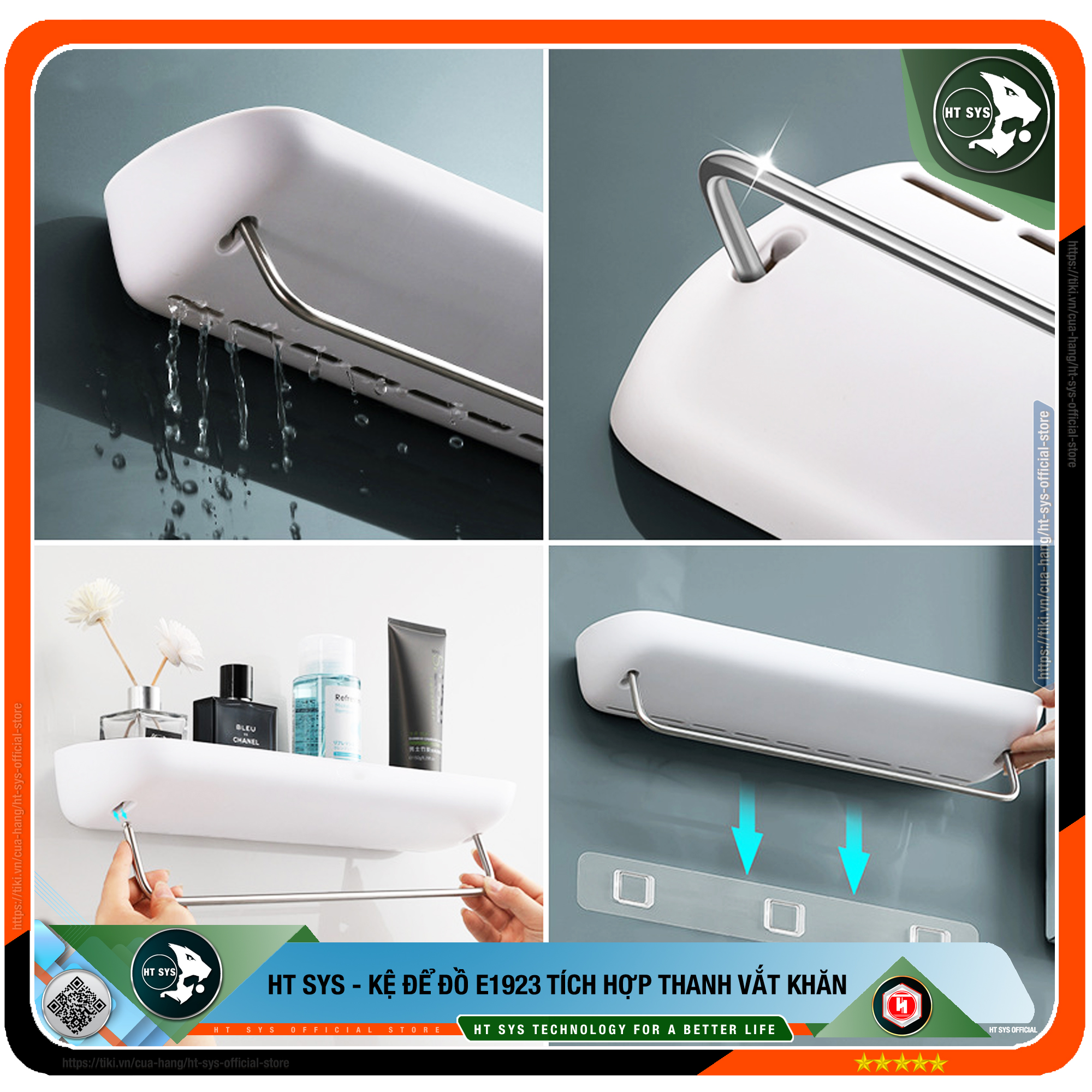 Kệ để đồ nhà tắm HT SYS-COCO-E1923-Chất liệu ABS cao cấp