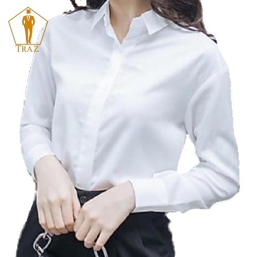 ÁO SƠ MI NỮ TRẮNG DÀI TAY DÁNG SUÔNG, ÔM FORM VỪA CỰC XINH