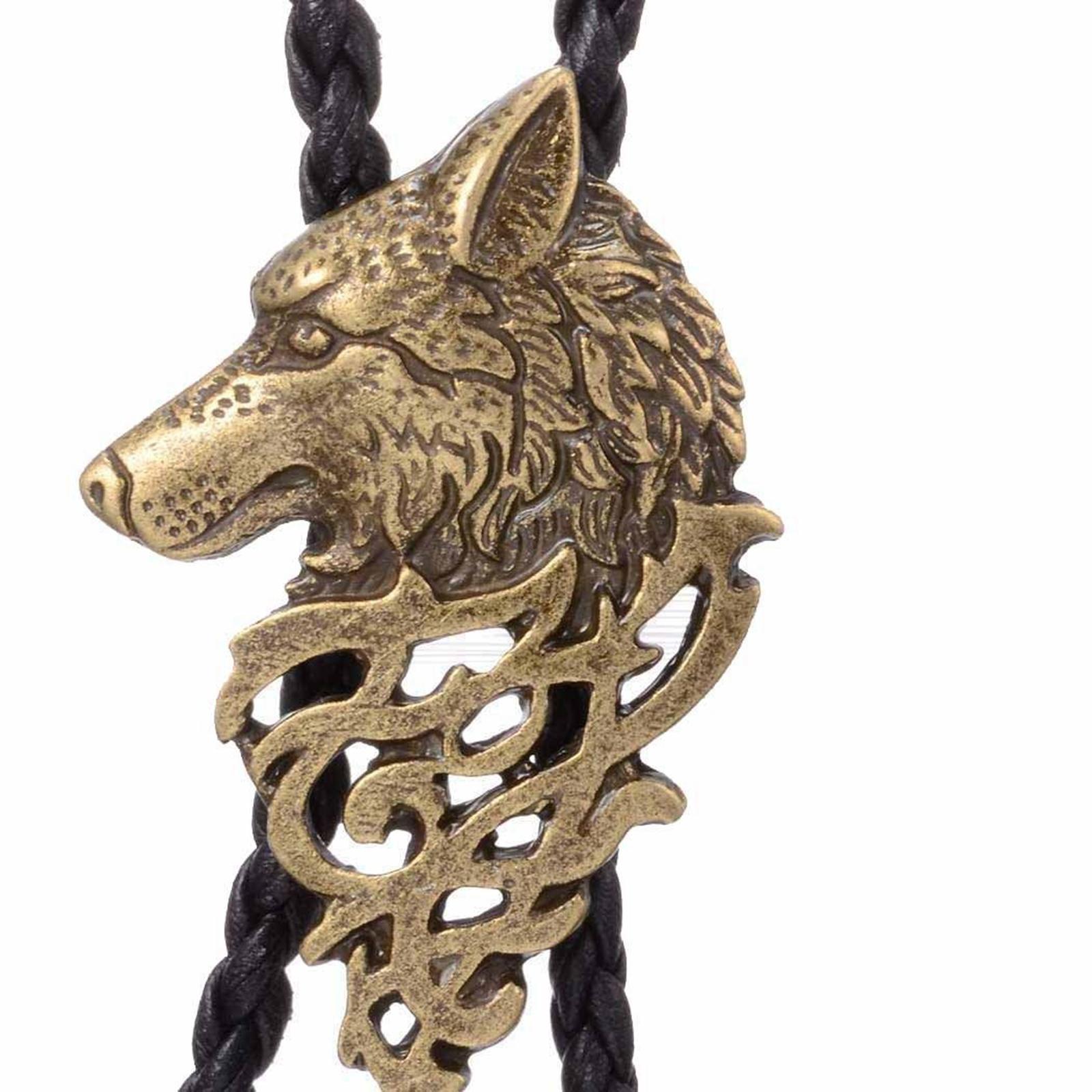 Bolo Tie Wolf American Alloy Vintage for Party Birthday Men Women