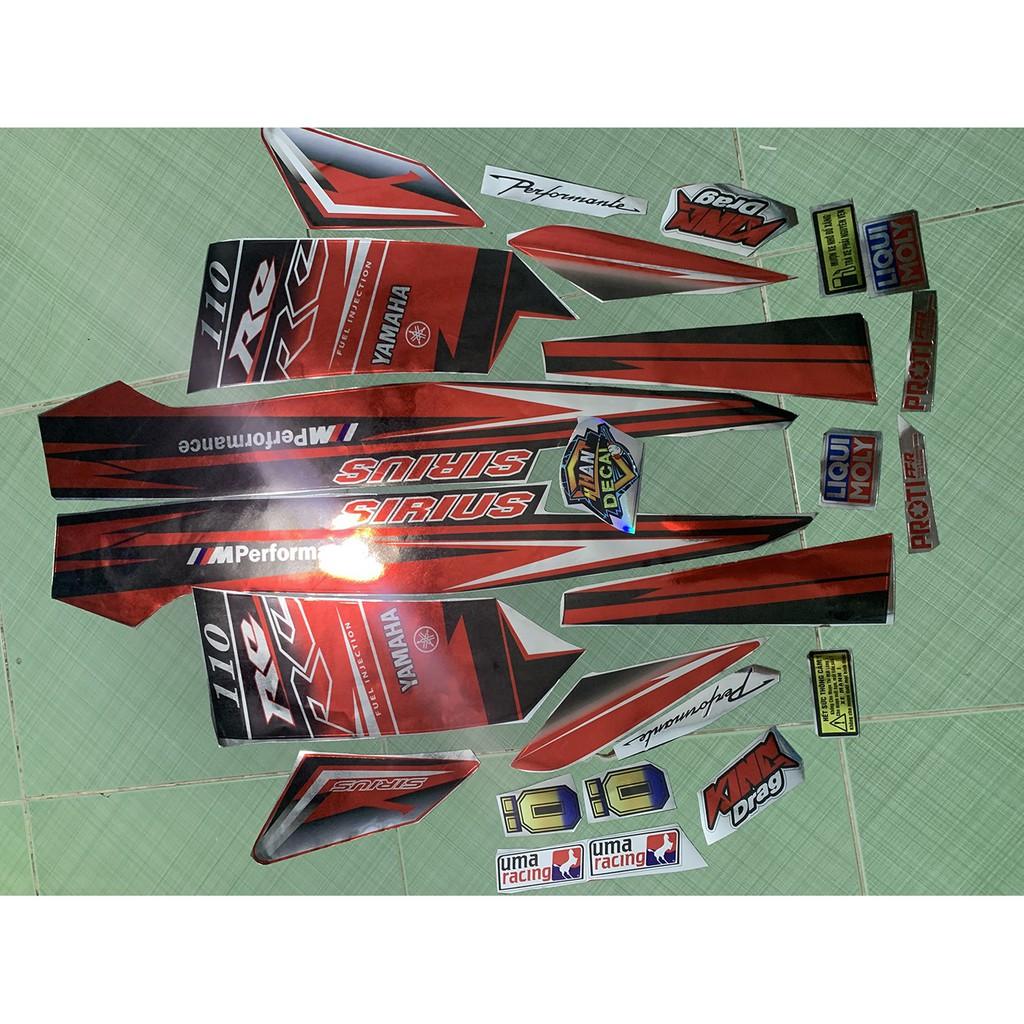 Tem sirius 110 đỏ đen RC crom