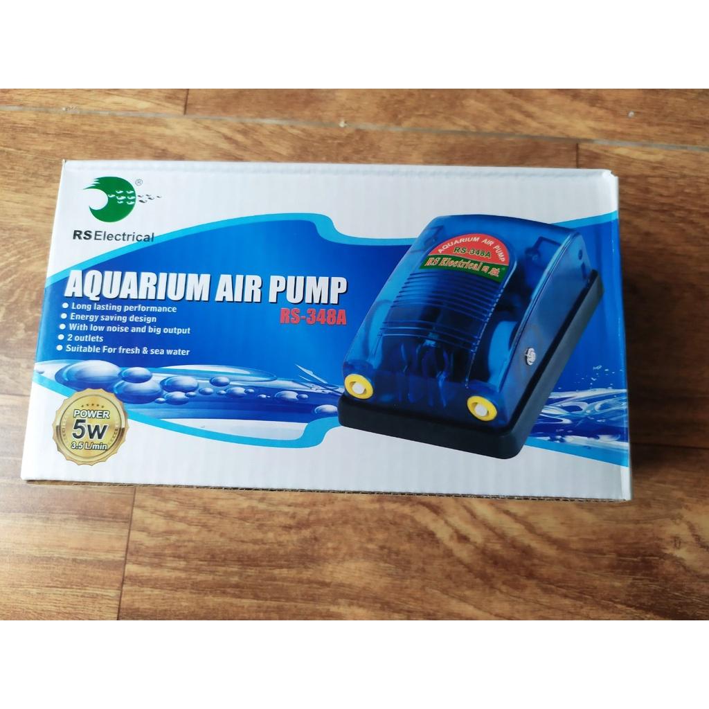 Máy sủi oxy RS 348A máy sục khí.+ 2 cục sủi+ 2m dây.