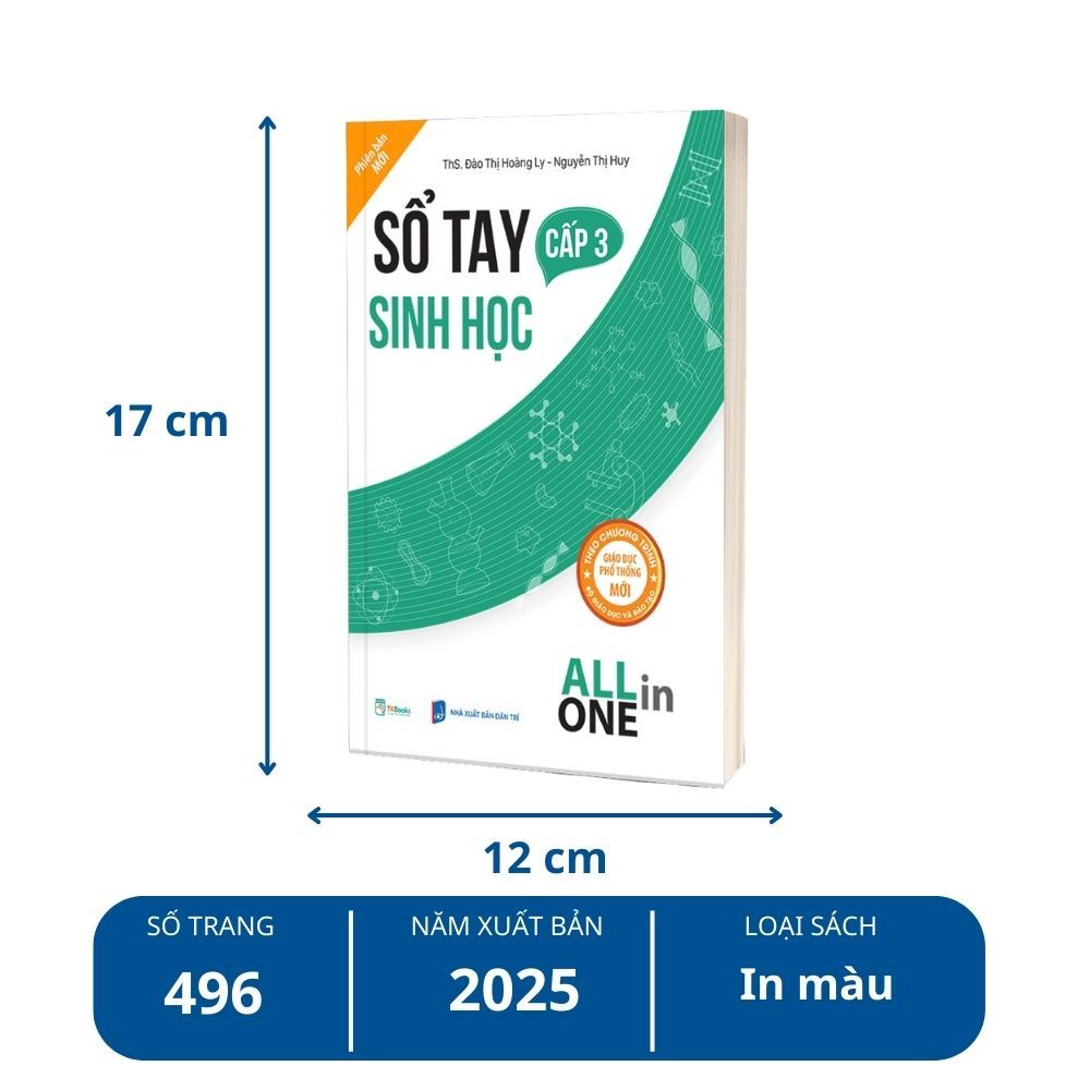Sách - Sổ Tay Sinh Học Cấp 3- All In One (Cập Nhật Chương Trình SGK Mới) - TKBooks