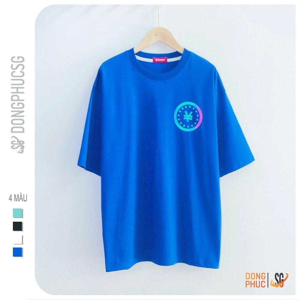 Áo thun phản quang unisex tay lỡ form rộng nam nữ - Chất thun cotton mềm mát - Hình dạ quang to | DONGPHUCSG