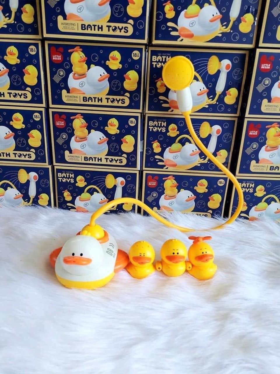 Đồ Chơi Nhà Tắm Cho Bé, Đồ Chơi Vịt Phun Nước Vòi Sen, Vịt Bơi Nhà Tắm