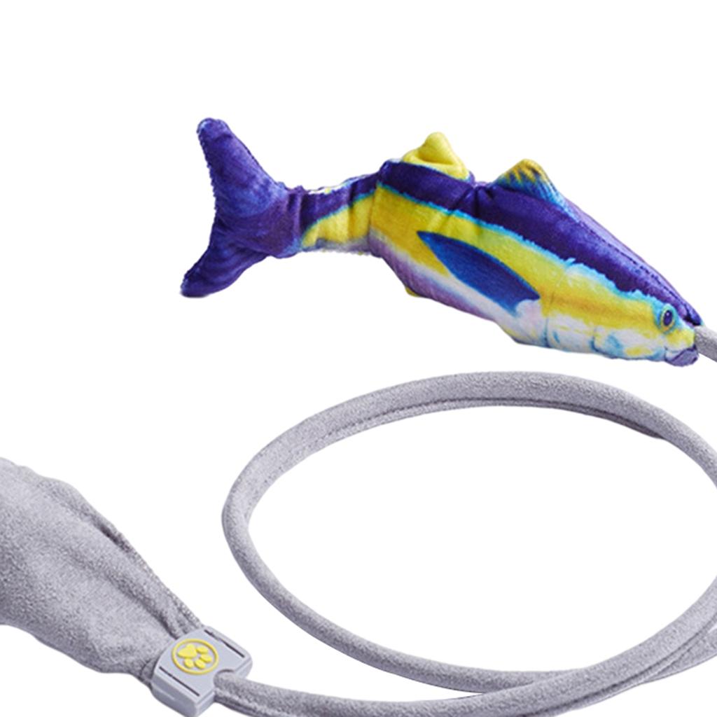 Moving Fish Cat Toy Realistic Interactive Flopping Fish Cat Kicker Catnip Toys for Indoor Cats Pets Kitten Manual Control Wagging Fish