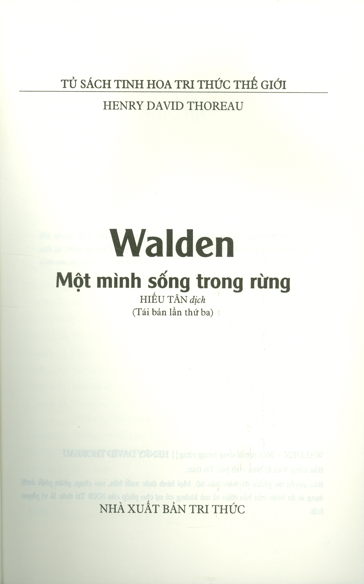 Walden - Một Mình Sống Trong Rừng