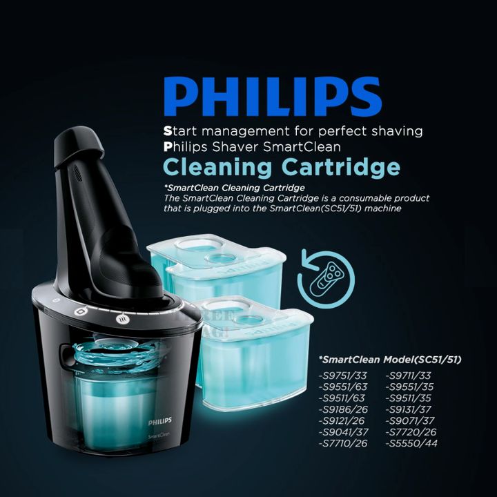 Bình nước rửa máy cạo râu Philips Cleaning cartridge JC302/52 - Hàng chính hãng