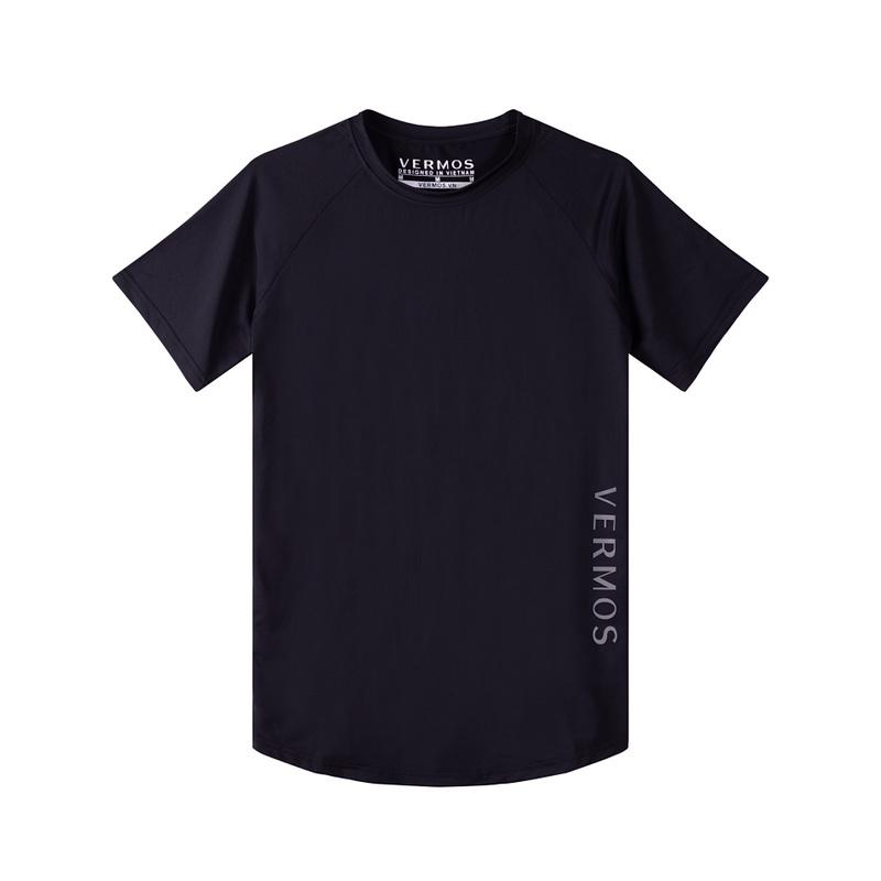 Áo Thun Thể Thao Nam,Áo Tập Gym Nam VERMOS V2 Đen