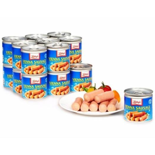 Lốc 18 Lon Xúc Xích Libby Vienna Sausage 130g Mỹ