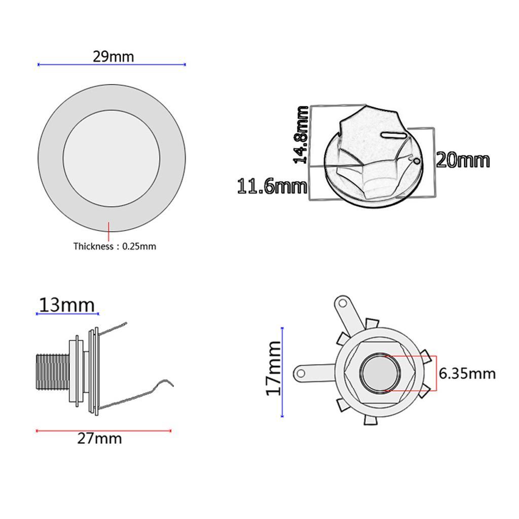6.35mm Piezo Transducer Pickup For Acoustic Guitar Violin Banjo Mandolin