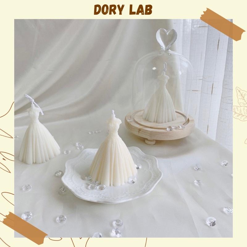 Nến Thơm Không Khói Váy Cưới Cô Dâu, Phụ Kiện Decor Chụp Ảnh - Dory Lab