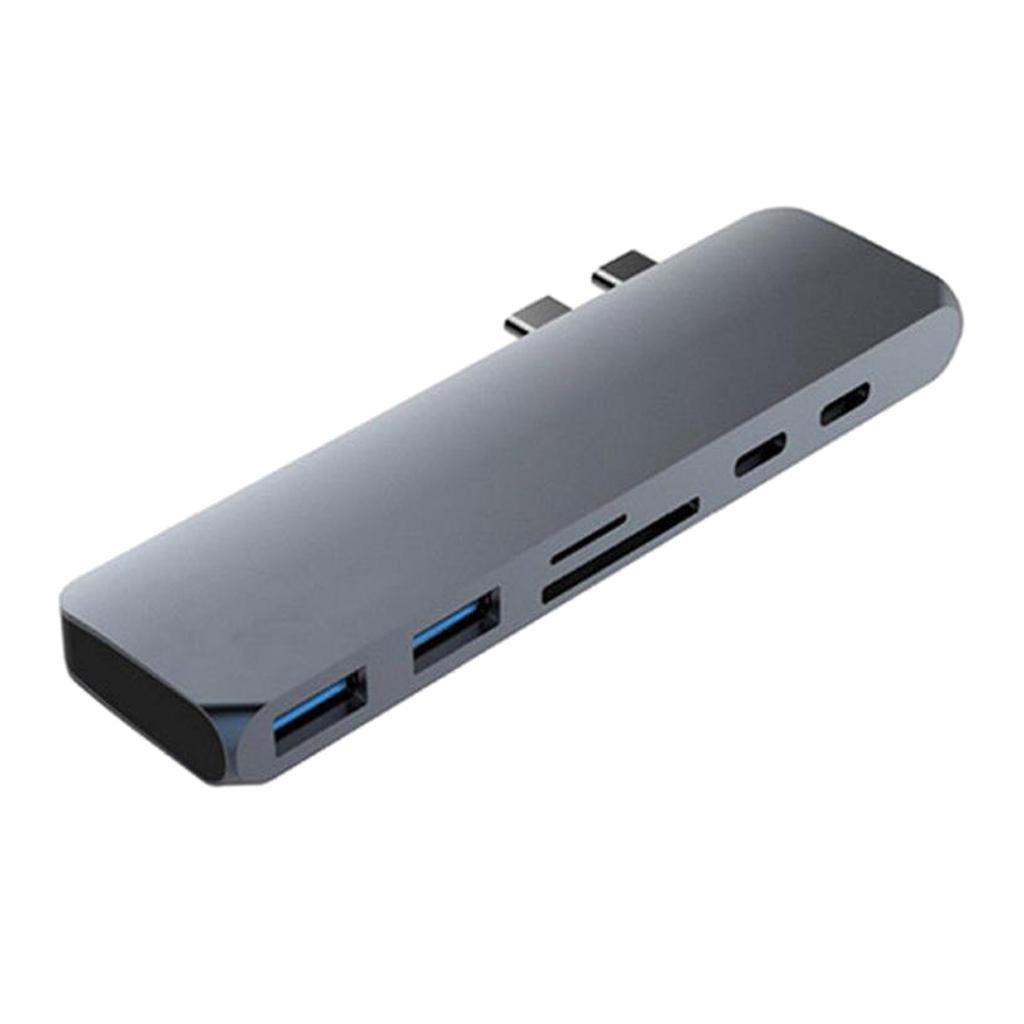 7 in 1 USB-C Type C HD Output 4K HDMI USB 3.0 Adapter HUB For MacBook Pro