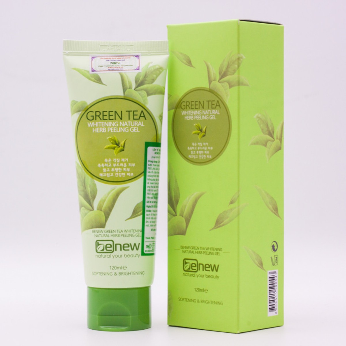 Gel tẩy tế bào chết chiết xuất từ trà xanh cao cấp sạch nhờn ngừa mụn Hàn Quốc Benew Green Tea Peeling Gel (120ml) - Hàng Chính Hãng