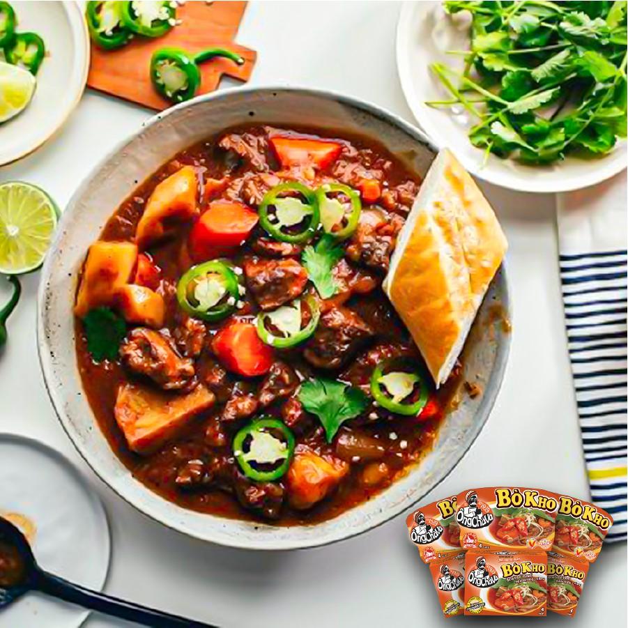 Lốc 12 Hộp Viên Gia Vị Bò Kho Ông Chà Và 75gram (Braised Beef Broth Cubes)