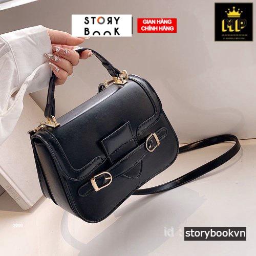 Túi Đeo Chéo Quai Cao STORYBOOK Khóa Ngang Thời Trang Hàn Quốc Tiện Lợi 20x14x7cm