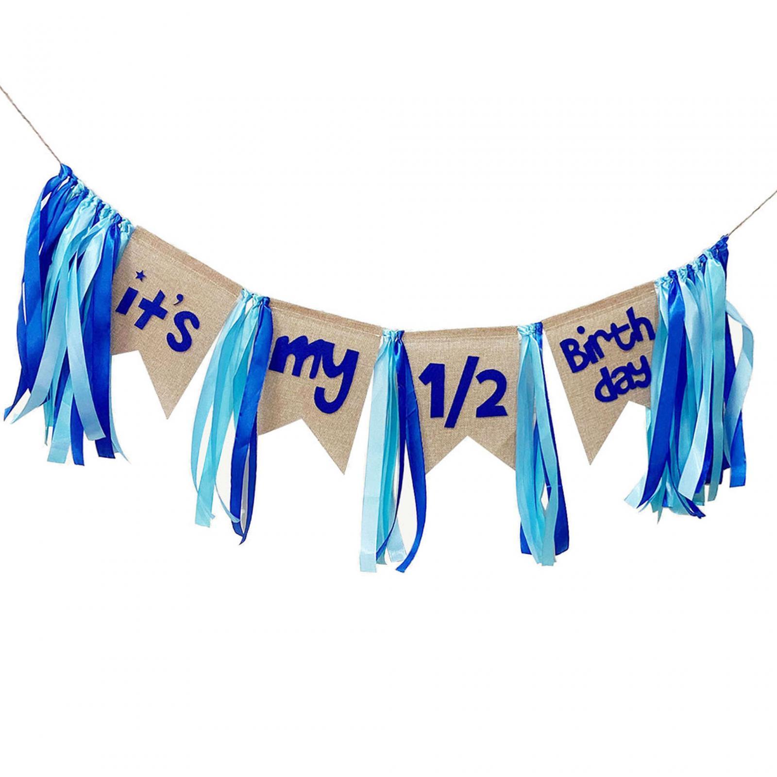 High Chair Banner Photo Prop 6 Months Banner for Party Baby Shower Birthday Girl Baby