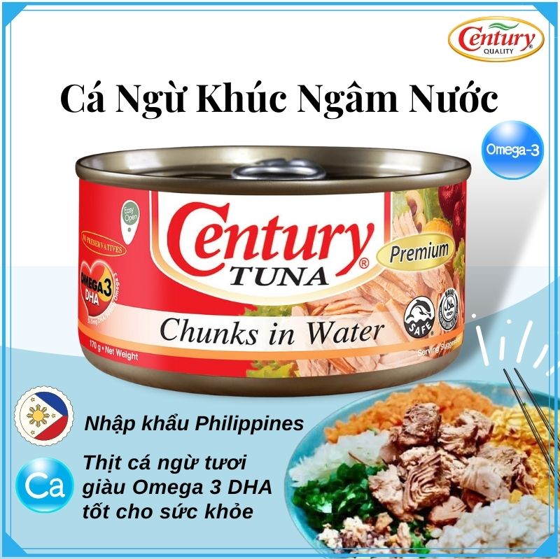 [Chính hãng] Cá ngừ khúc ngâm dầu/ nước muối nhập khẩu Philippines  - Khối lượng 170/184g