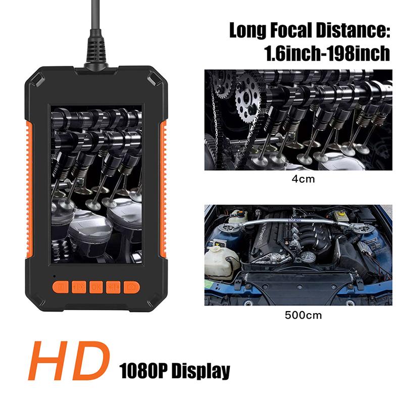 Máy Nội Soi Công Nghiệp 3.9MM Màn Hình 4.3 ''Camera Borescope Kỹ Thuật Số HD 1080P Camera Rắn Chống Nước IP67 Với 6 Đèn LED
