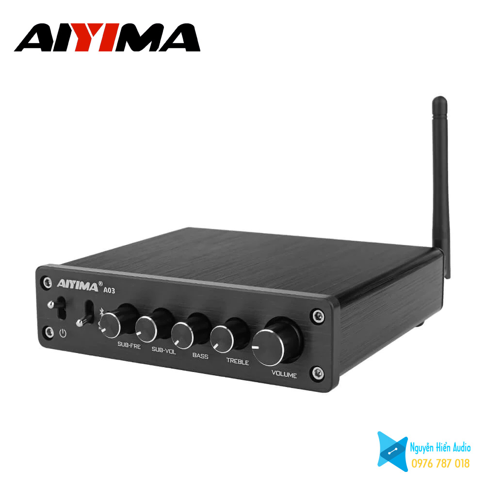 Amply AIYIMA A02 (50Wx2 + 100w Sub) bluetooth 5.0 hàng chính hãng