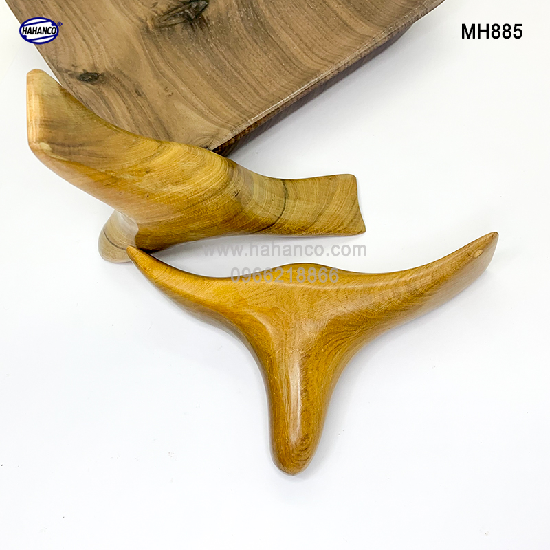 Dụng cụ day ấn huyệt mát xa hình đầu Trâu gỗ Bách Xanh (MH885) - Chăm sóc sức khỏe cho gia đình