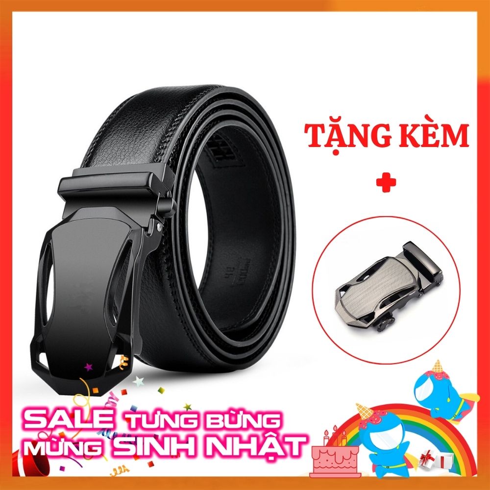 Thắt lưng nam DL09B khóa tự động - Tặng thêm 1 mặt khóa cao cấp - Dây nịt nam mặt khóa bằng thép không gỉ cao cấp – Dây lưng nam thiết kế sang trọng, lịch lãm