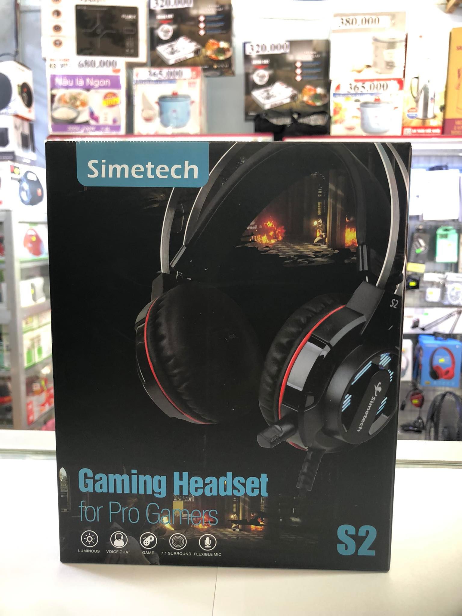 HEADPHONE TAI NGHE CHỤP TAI GAMING CHO GAME THỦ SIMETECH METAL S2 CỔNG 3.5MM,CÓ LED RGB CỰC ĐẸP - HÀNG CHÍNH HÃNG