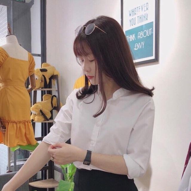 Sơ mi cổ trụ
