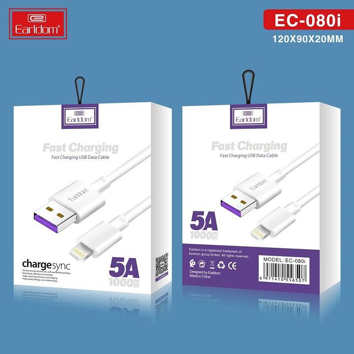 Dây cáp sạc siêu nhanh 5A Earldom 1M EC-080 Hàng Chính Hãng