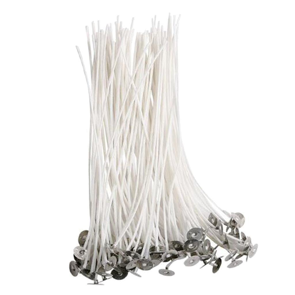 100 Pieces Pure White Cotton Candle Wicks For Home Candle Making 90MM