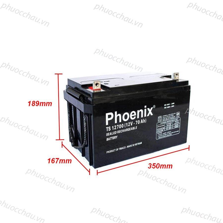 Bình Ắc Quy Khô PHOENIX TS12700 12V-70AH
