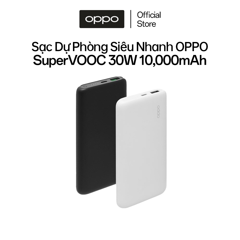 Pin Sạc Dự Phòng Siêu Nhanh OPPO Super VOOC 30W 10.000 mAh PBV02 | 1 USB Và 1 Type C | Hàng Chính Hãng