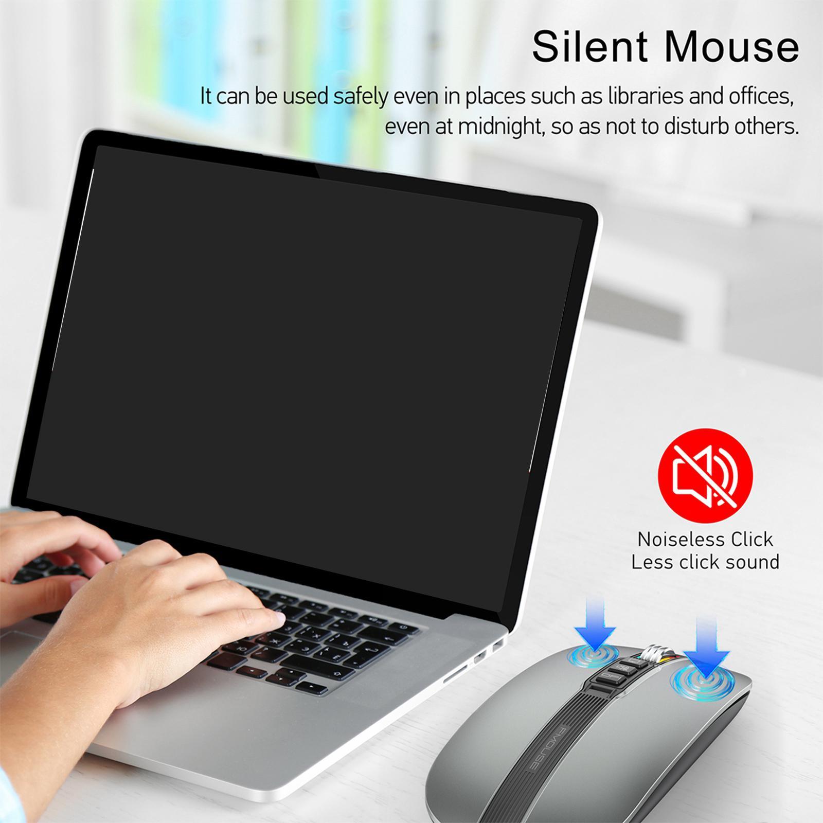Mini Mouse Quiet Rechargeable Ergonomic DPI Button for PC Laptop Tablet