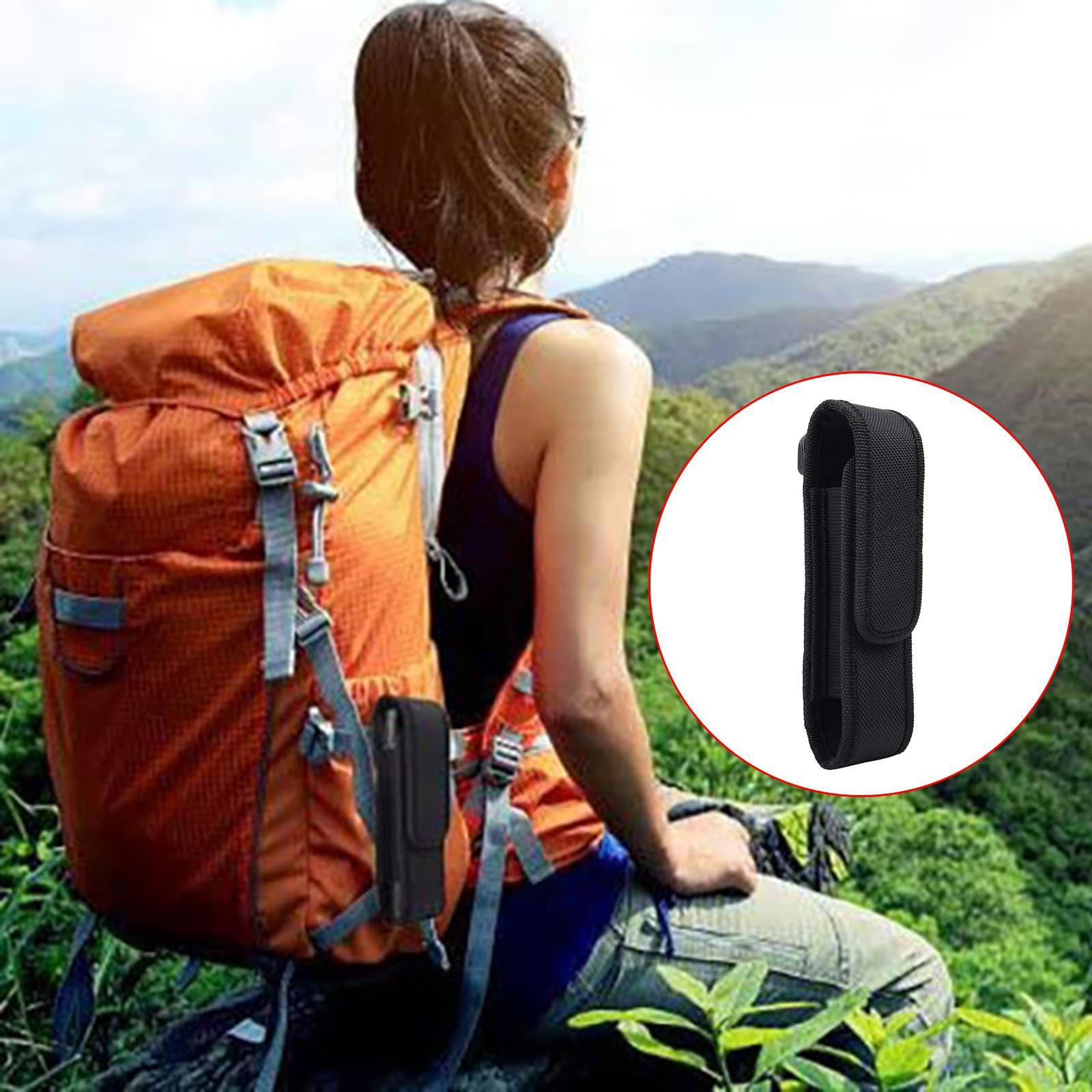 Portable Flashlight Adjustable Nylon Durable Flashlight Protect Case Flashlight Storage Bag for Hiking Walking Cycling Camping