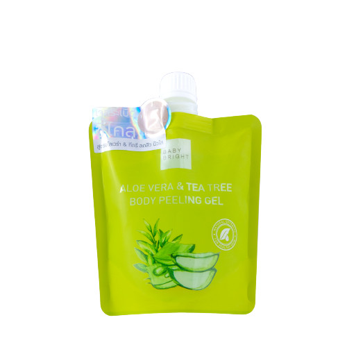 Gel tẩy da chết toàn thân lô hội và trà xanh Baby Bright Aloe Vera and Tea Tree Body Peeling Gel 200ml