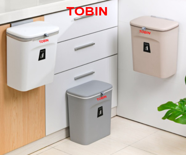 Thùng rác thông minh cài tủ bếp dán nhà vệ sinh TOBIN