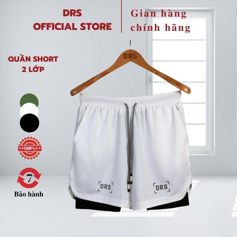 Quần short thể thao 2 lớp DRS, quần tập gym nam AVQ02 co giãn 4 chiều năng động, cá tính