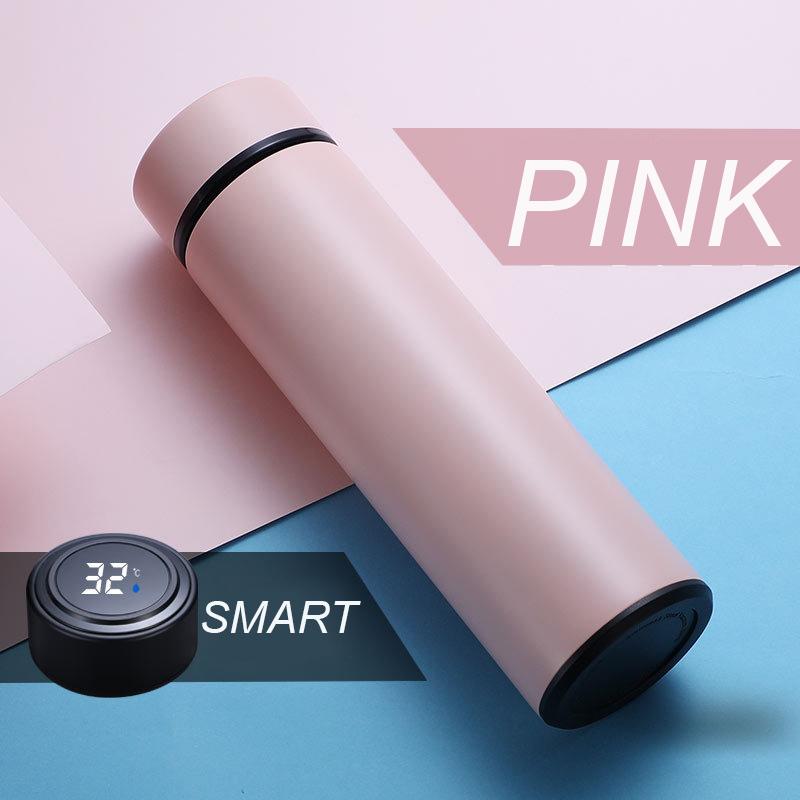 Cách Nhiệt Thông Minh Cốc Nước Kỹ Thuật Số Đèn Led Hiển Thị Nhiệt Độ Thép Không Gỉ Nhiệt Cốc Thông Minh Cách Ly 500ML