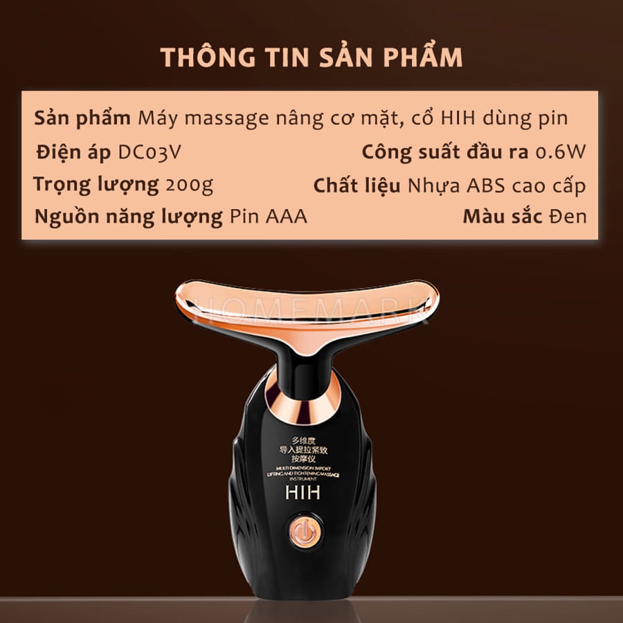 Máy Massage Nâng Cơ Mặt Cầm Tay, Máy Đẩy Tinh Chất Làm Mờ Vết Nhăn, Thon Gọn Mặt, Mát Xa Mặt Cổ Dùng Pin - HÀNG CHÍNH HÃNG MINIIN