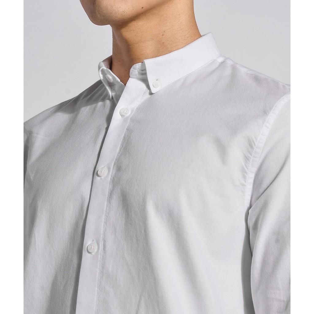 Áo sơ mi nam oxford nút cổ 100% cotton - SHL028 shop LASTORE