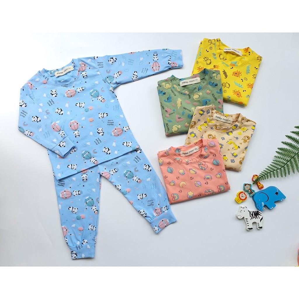 Bộ Cotton Minky mom in hình ngộ nghĩnh cho bé trai và bé gái