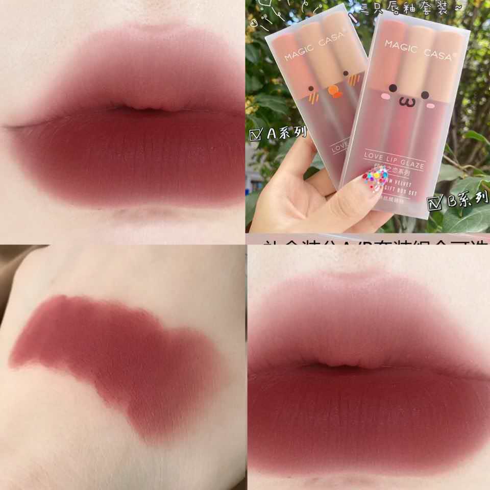 Set 3 Son Kem Lì MAGIC CASA Love Lip Glaze