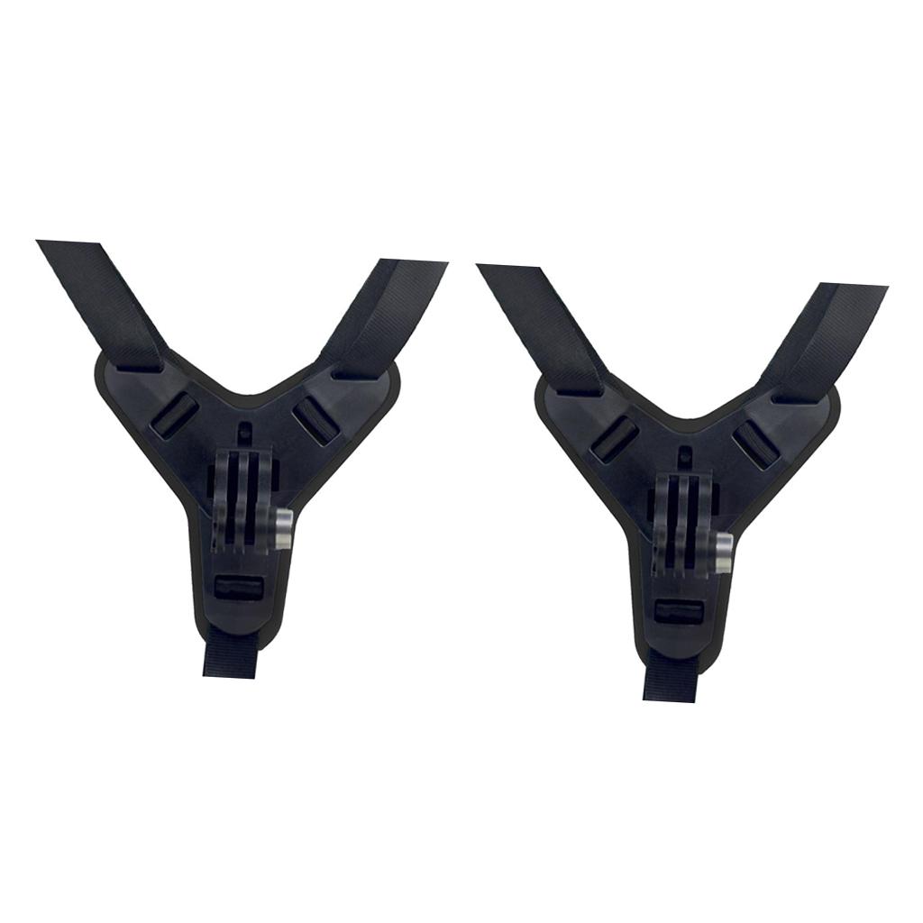 2x Helmet Chin Mount Holder For GoPro 8/7/6/5 Sports Camera Black