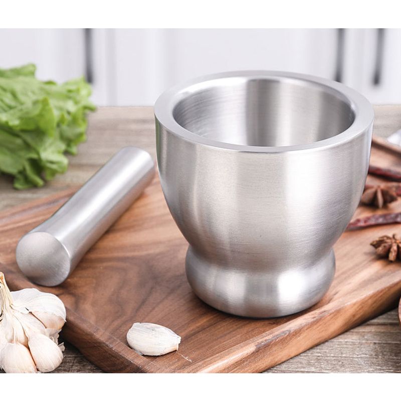 Bộ Cối Chày Inox 304 Nguyên Khối