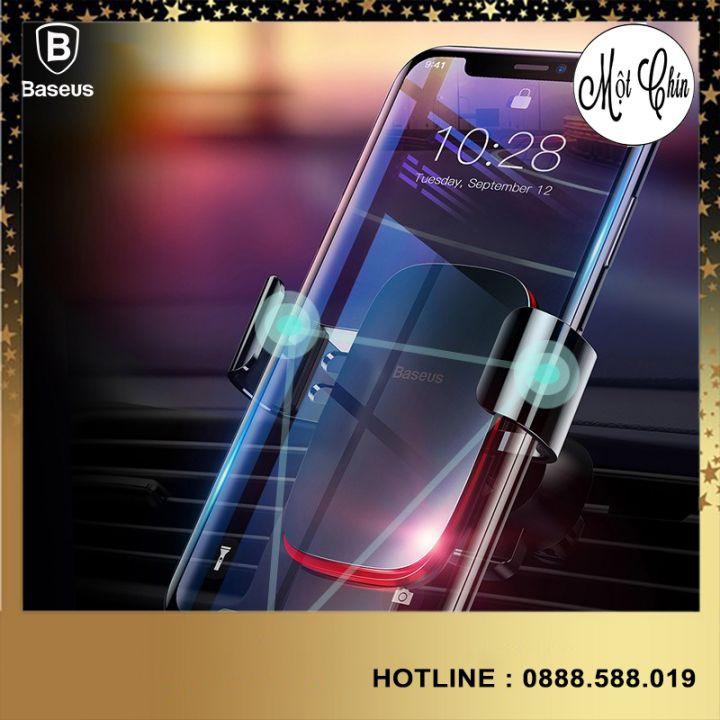 Bộ đế giữ điện thoại khóa tự động dùng cho xe hơi Baseus Metal Age Gravity Car Mount LV229