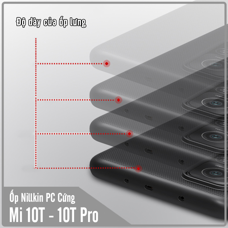 Ốp lưng cho Xiaomi Mi 10T - Mi 10T Pro Frosted Shield nhựa PC cứng Nillkin , Vân nhám , chống vân tay - Hàng nhập khẩu