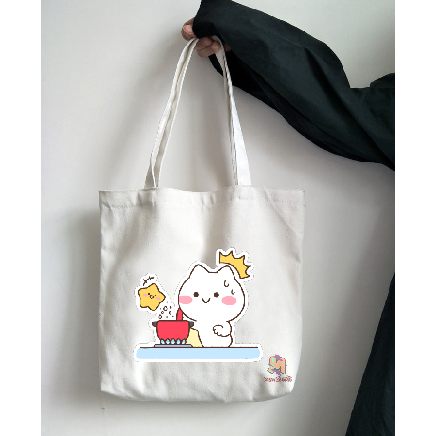 Túi Tote in hình chủ đề Mimi &amp; Neko