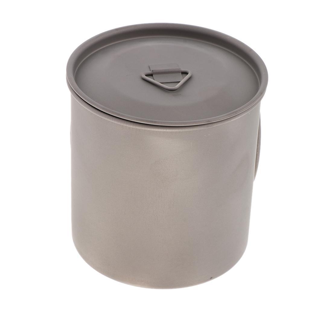Titanium Outdoor Camping Cup Pot Travel Coffee Mug 400ml