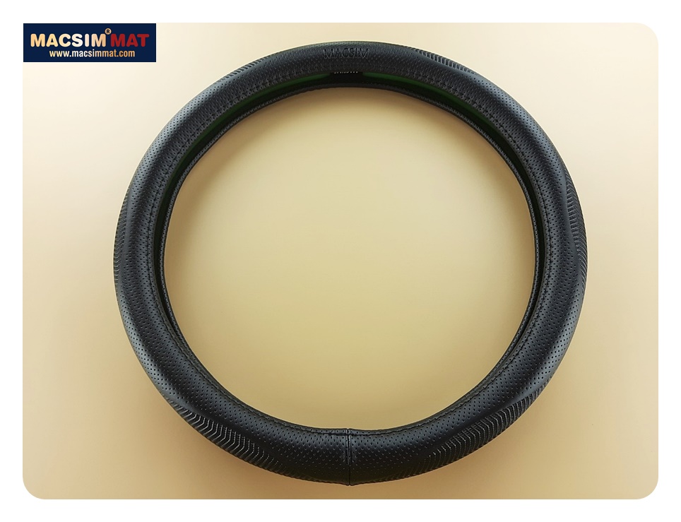 Bọc vô lăng cao cấp chất liệu da thật - Khâu tay 100% size M - nhãn hiệu L17T Macsim mã L17T
