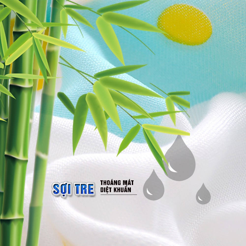 Chăn đũi cho bé từ sơ sinh đến tiểu học chất liệu sợi tre thiên nhiên và sợi Cotton, loại siêu mềm mịn, KT: 110x110cm, Bamboo Home - hàng chính hãng BBH09